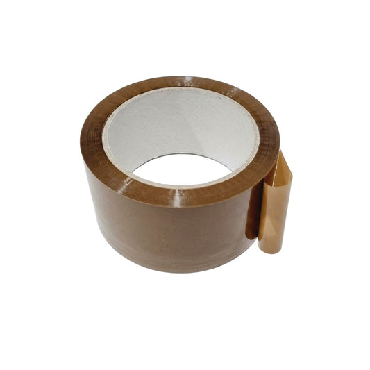 Precinto adhesivo PP marrón 50 mm x 66 m